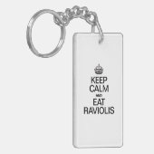 PORTE-CLÉS GARDER CALME ET MANGER RAVIOLIS (Devant gauche)