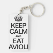 PORTE-CLÉS GARDER CALME ET MANGER RAVIOLIS (Dos)
