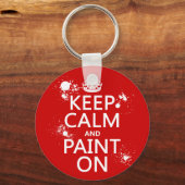 Porte-clés Garder le calme et peindre (dans toutes les couleu (Recto)