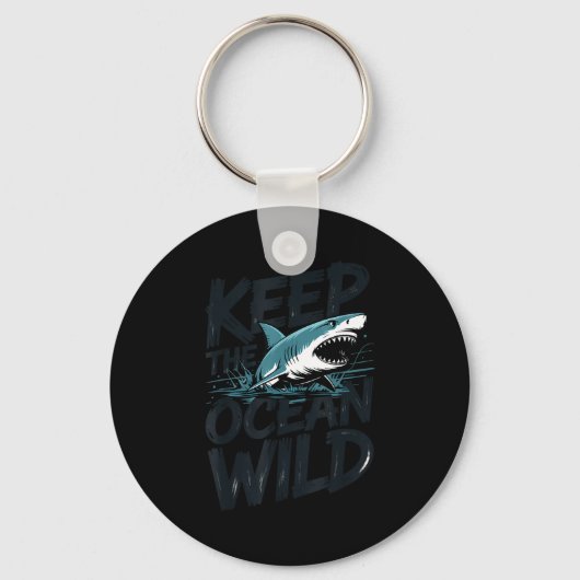 Porte-clés Garder le message de conservation des requins de l (Recto)
