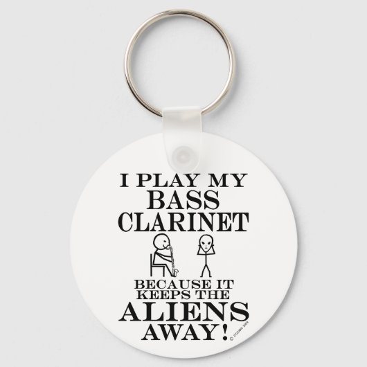 Porte-clés Garder les Aliens loin de Bass Clarinet (Recto)