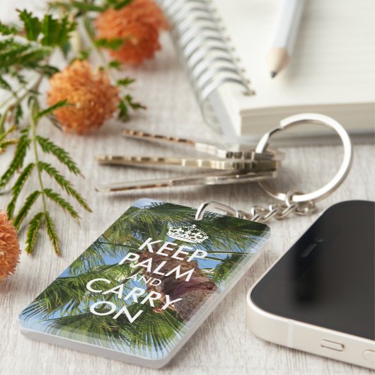 Porte-clés Garder Palm et continuer (Devant droit)