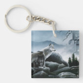 Porte-clés Gardes Loups Mystiques Château Faune Fantastique (Devant)