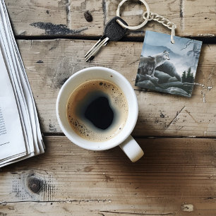 Porte-clés Gardes Loups Mystiques Château Faune Fantastique
