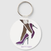PORTE-CLÉS GARDEZ CLASSE - VIOLET (Recto)