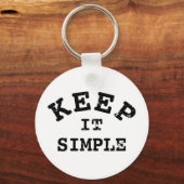 Porte-clés Gardez-la simple typographie (Recto)