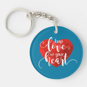 Porte-clés Gardez l'amour dans votre coeur Valentin Porte -