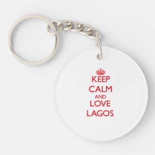 Porte-clés Gardez le calme et aimez Lagos
