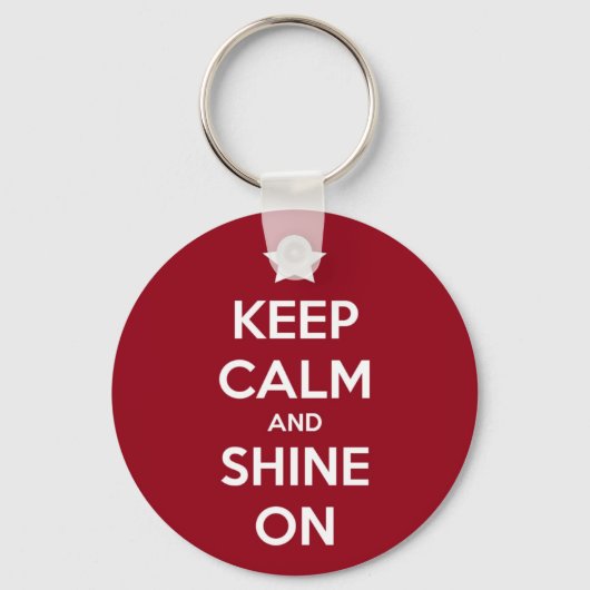 Porte-clés Gardez le calme et brillez sur le rouge (Recto)