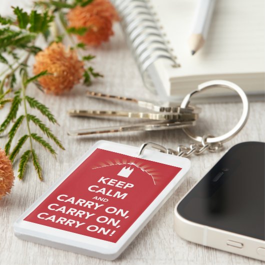 Porte-clés Gardez le calme et continuez, continuez, continuez (Devant droit)