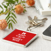 Porte-clés Gardez le calme et gardez les poubelles (Côté)