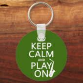 Porte-clés Gardez le calme et jouez sur (saxophone)(n'importe (Recto)
