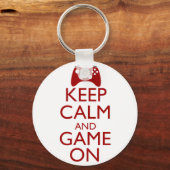Porte-clés Gardez le calme et le jeu allumés (Recto)