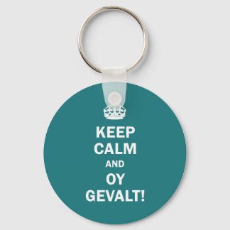 Porte-clés "Gardez le calme et Oy Gevalt !"