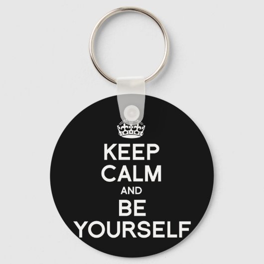 PORTE-CLÉS GARDEZ LE CALME ET SOYEZ-VOUS. (Recto)