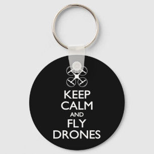 Porte-clés Gardez le calme et volez des drones