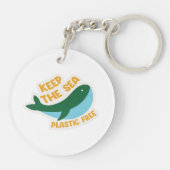 Porte-clés Gardez le plastique de la mer libre (Dos)
