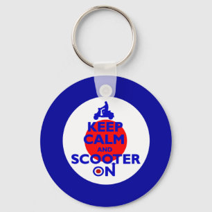 Porte-clés Gardez le scooter calme sur la cible de mod
