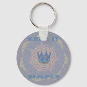 Porte-clés Gardez-le simple : Pastel Royal Clarity Motif Art