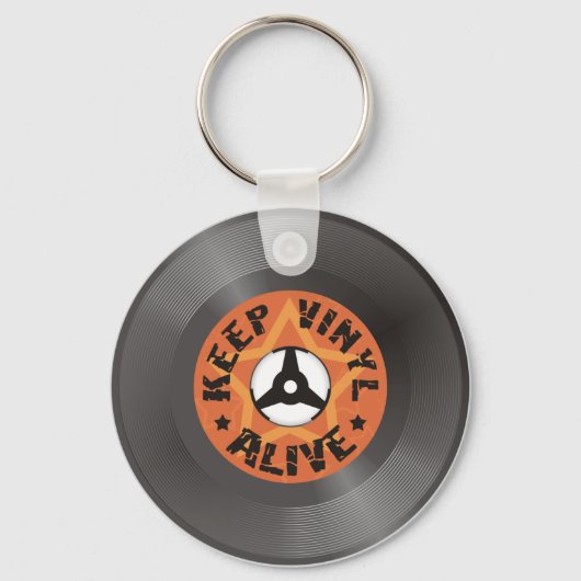 Porte-clés Gardez le vinyle vivant (Recto)