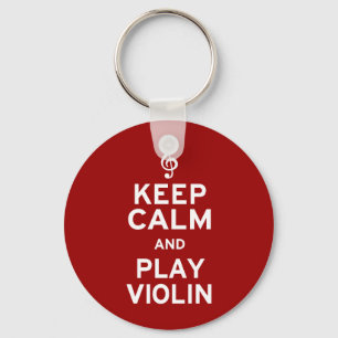 Porte-clés Gardez le violon de calme et de jeu