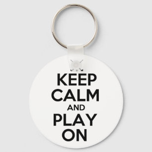 Porte-clés Gardez l'hockey de champ de calme et de jeu dessus