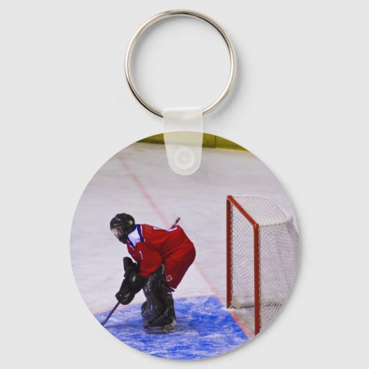 Porte-clés gardien de but de hockey (Recto)