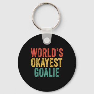 Porte-clés Gardien de but moyen du monde Football Lacrosse Sp