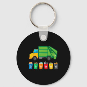 Porte-clés Garge Camion Réutiliser Recycle Trash Collector Ea