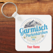 Porte-clés Garmisch Partenkirchen Bavaria Vintage Alps (Recto)