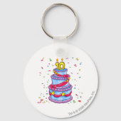 Porte-clés Gâteau d'anniversaire (Recto)