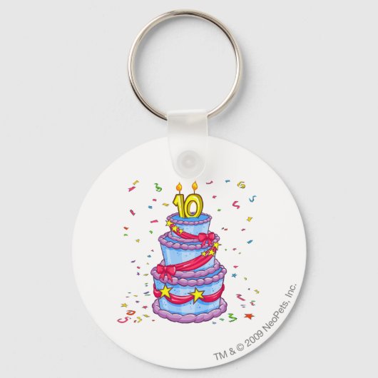 Porte-clés Gâteau d'anniversaire (Recto)