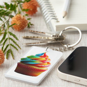Porte-clés Gâteau de SlipperyJoe au glaçage tourbillonnant ar