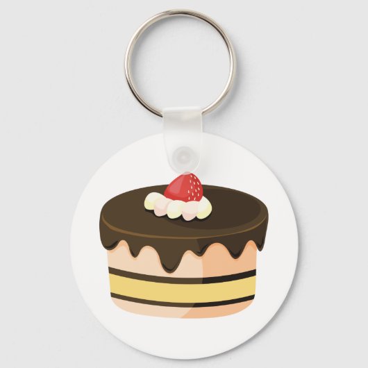 Porte-clés Gâteau Et Fraise (Verso)