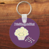 Porte-clés gâteau rigolo paillettes tinkle (Recto)