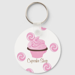 Porte-clés Gâteau tourbillonnant rose
