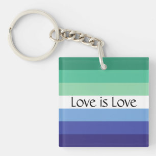 Porte-clés Gay Drapeau L'amour est personnalisé