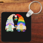 Porte-clés Gay Les Trans Bi Pride Gnomes Aimer Rainbow Flag L (Verso)