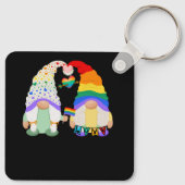 Porte-clés Gay Les Trans Bi Pride Gnomes Aimer Rainbow Flag L (Dos)