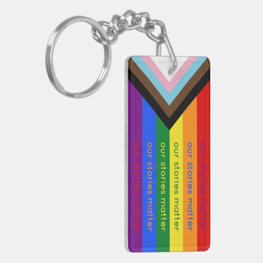Porte-clés Gay Pride Intersection Rainbow Flag (Devant gauche)