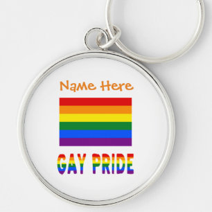 Porte-clés Gay Pride LGBTQ Arc-en-ciel Rond Métal Personnalis
