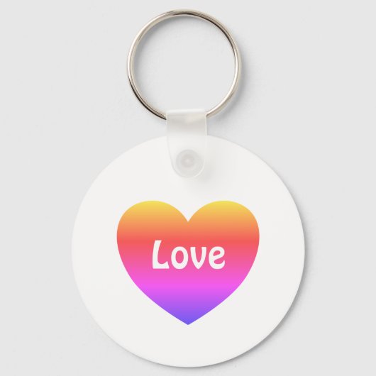 Porte-clés Gay pride Rainbow Heart Love LGBTQ (Recto)
