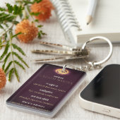 Porte-clés Gayatri Mantra sanskrit et anglais (Devant droit)