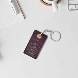 Porte-clés Gayatri Mantra sanskrit et anglais