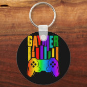 Porte-clés Gaymer Gay pride Rainbow Gamer Gaming LGBTQ (Recto)