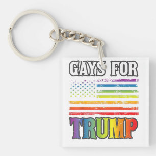 Porte-clés Gays Pour Trump LGBT Pride Gay Rainbow Flag Vote R