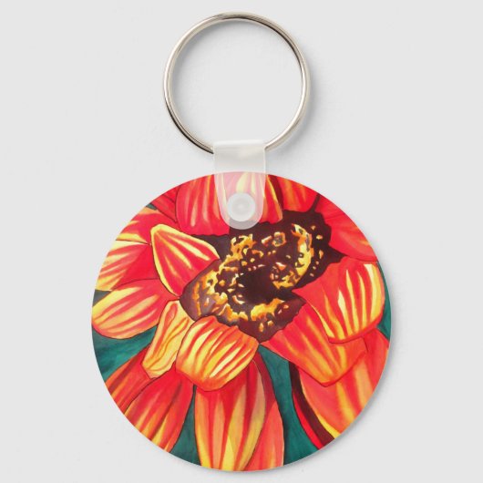 Porte-clés Gazania fleur du désert art par Sacha Grossel (Recto)