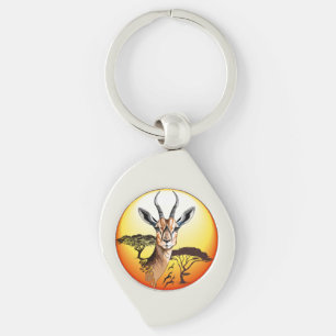 Porte-clés Gazelle Antelope africaine animal sauvage