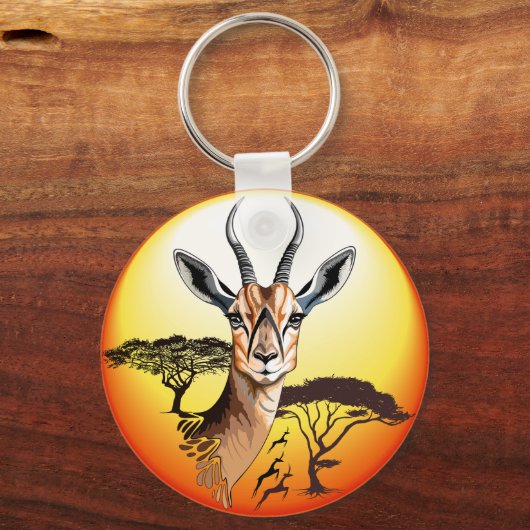 Porte-clés Gazelle Antelope africaine animal sauvage (Recto)