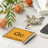 Porte-clés Gc - Fromage Grillé Symbole de l'élément de chimie (Côté)
